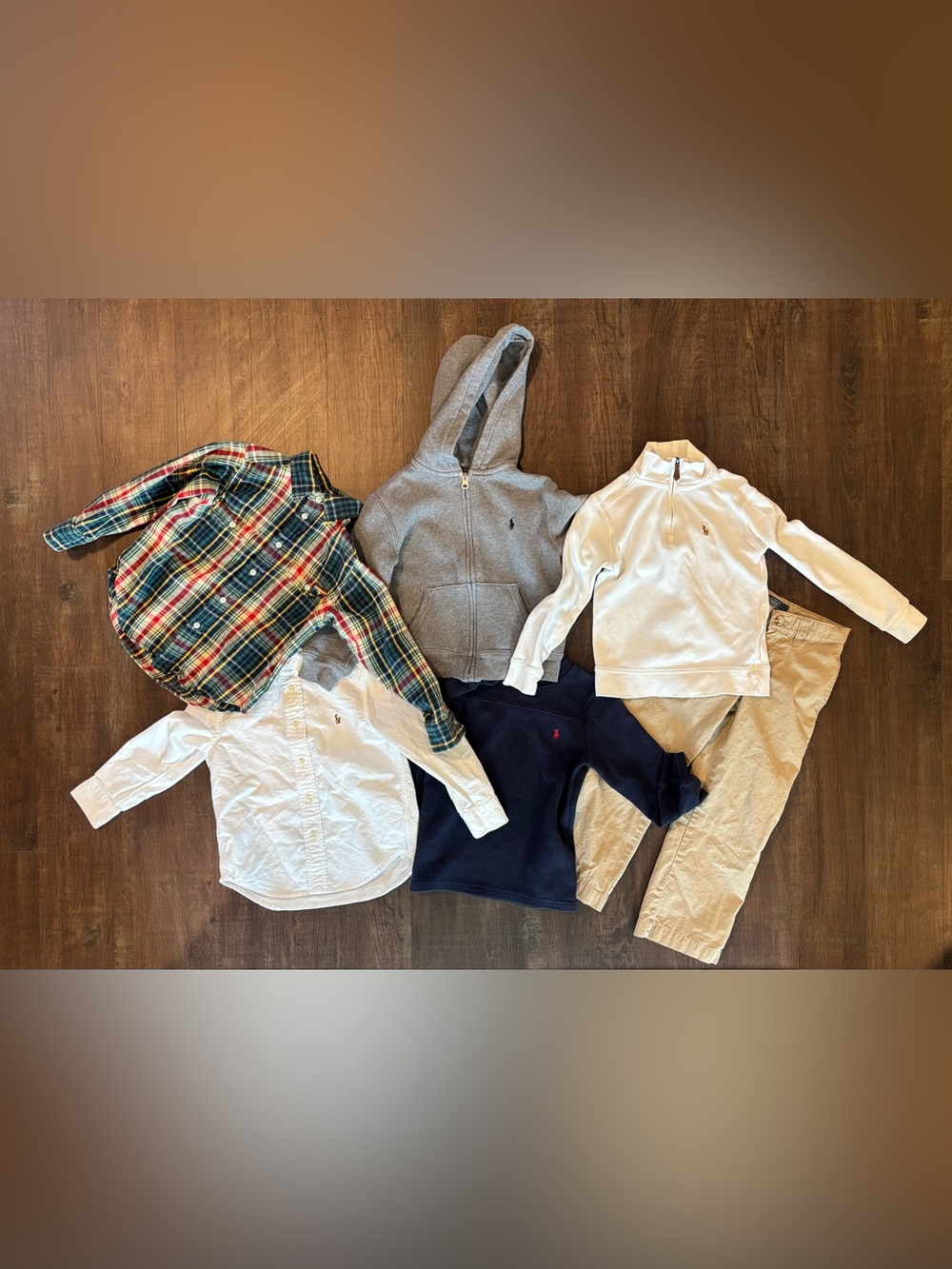 Polo Ralph Lauren Toddler Boys 4T Lot 6pc Fall Bundle Button Down Khaki Pants